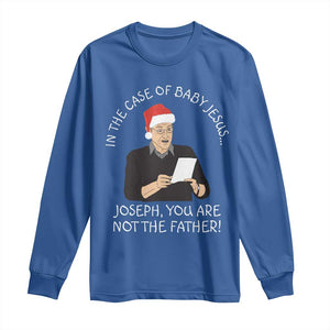 Funny Christmas Jesus Paternity Test Long Sleeve Shirt Joseph You Are Not the Father Holiday Humor TS02 Royal Blue Print Your Wear