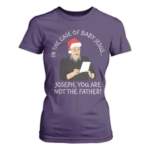 Funny Christmas Jesus Paternity Test T Shirt For Women Joseph You Are Not the Father Holiday Humor TS02 Purple Print Your Wear
