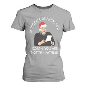 Funny Christmas Jesus Paternity Test T Shirt For Women Joseph You Are Not the Father Holiday Humor TS02 Sport Gray Print Your Wear