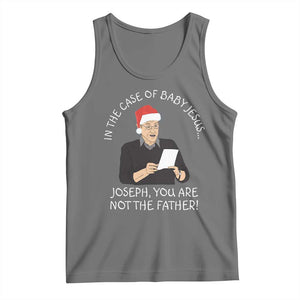 Funny Christmas Jesus Paternity Test Tank Top Joseph You Are Not the Father Holiday Humor TS02 Black Heather Print Your Wear