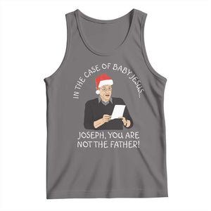 Funny Christmas Jesus Paternity Test Tank Top Joseph You Are Not the Father Holiday Humor TS02 Deep Heather Print Your Wear