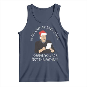 Funny Christmas Jesus Paternity Test Tank Top Joseph You Are Not the Father Holiday Humor TS02 Navy Print Your Wear