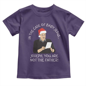 Funny Christmas Jesus Paternity Test Toddler T Shirt Joseph You Are Not the Father Holiday Humor TS02 Purple Print Your Wear