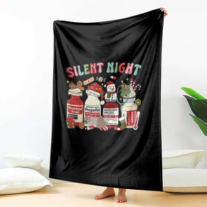 Funny Silent Night Nurse Christmas Throw Blanket Festive Meds and Holiday Medical Humor TS02 Print Your Wear