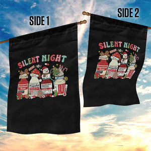 Funny Silent Night Nurse Christmas Garden Flag Festive Meds and Holiday Medical Humor TS02 Print Your Wear