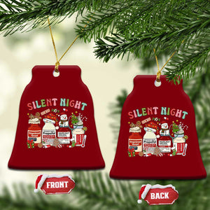Funny Silent Night Nurse Christmas Ceramic Ornament Festive Meds and Holiday Medical Humor TS02 Print Your Wear
