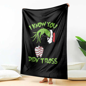 Funny Dental Christmas Throw Blanket I Know You Didnt Floss Dentist Holiday Humor TS02 Print Your Wear