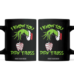 Funny Dental Christmas Coffee Mug I Know You Didnt Floss Dentist Holiday Humor TS02 Black Print Your Wear