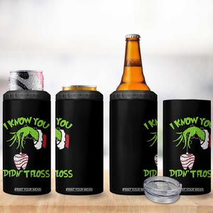 Funny Dental Christmas 4 in 1 Can Cooler Tumbler I Know You Didnt Floss Dentist Holiday Humor TS02 Print Your Wear