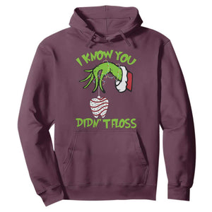 Funny Dental Christmas Hoodie I Know You Didnt Floss Dentist Holiday Humor TS02 Maroon Print Your Wear