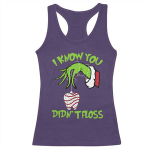 Funny Dental Christmas Racerback Tank Top I Know You Didnt Floss Dentist Holiday Humor TS02 Purple Print Your Wear