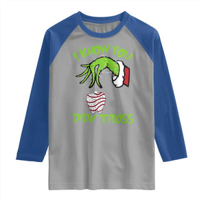 Funny Dental Christmas Raglan Shirt I Know You Didnt Floss Dentist Holiday Humor TS02 Sport Gray Royal Print Your Wear