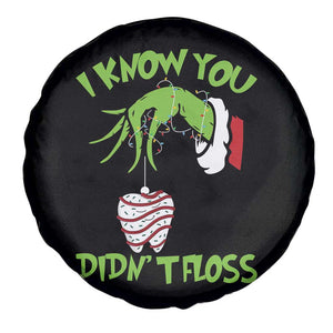 Funny Dental Christmas Spare Tire Cover I Know You Didnt Floss Dentist Holiday Humor TS02 Print Your Wear