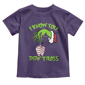 Funny Dental Christmas Toddler T Shirt I Know You Didnt Floss Dentist Holiday Humor TS02 Purple Print Your Wear