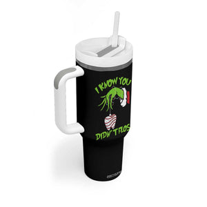 Funny Dental Christmas Tumbler With Handle I Know You Didnt Floss Dentist Holiday Humor TS02 Print Your Wear