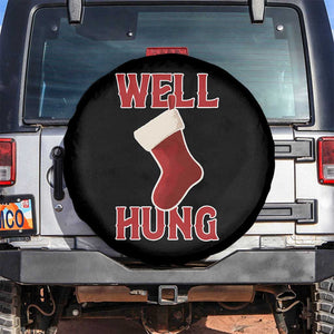 Funny Christmas Stocking Spare Tire Cover Well Hung Naughty Holiday Inappropriate Humor TS02 No hole Black Print Your Wear