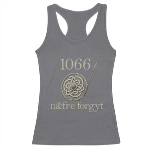 1066 Never Forget Racerback Tank Top Battle of Hastings Old English Anglo Saxon Warrior Medieval Shield TS02 Charcoal Print Your Wear
