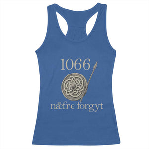 1066 Never Forget Racerback Tank Top Battle of Hastings Old English Anglo Saxon Warrior Medieval Shield TS02 Royal Blue Print Your Wear
