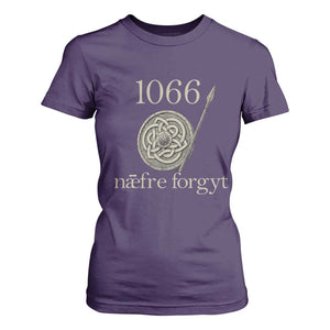 1066 Never Forget T Shirt For Women Battle of Hastings Old English Anglo Saxon Warrior Medieval Shield TS02 Purple Print Your Wear