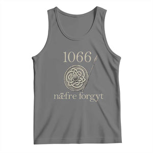 1066 Never Forget Tank Top Battle of Hastings Old English Anglo Saxon Warrior Medieval Shield TS02 Black Heather Print Your Wear
