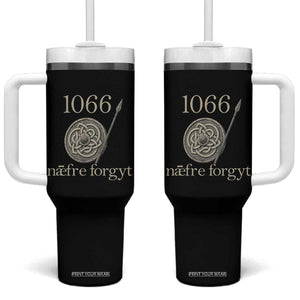 1066 Never Forget Tumbler With Handle Battle of Hastings Old English Anglo Saxon Warrior Medieval Shield TS02 One Size: 40 oz Black Print Your Wear