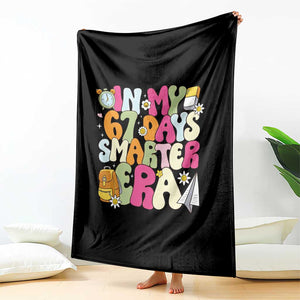 In My 67 Days Smarter Era Throw Blanket Cute Retro 6 7 Days of School Six Seven Meme TS02 Print Your Wear