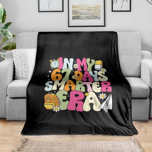 In My 67 Days Smarter Era Throw Blanket Cute Retro 6 7 Days of School Six Seven Meme TS02 Print Your Wear