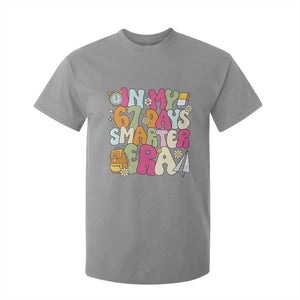 In My 67 Days Smarter Era T Shirt For Kid Cute Retro 6 7 Days of School Six Seven Meme TS02 Sport Gray Print Your Wear
