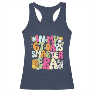 In My 67 Days Smarter Era Racerback Tank Top Cute Retro 6 7 Days of School Six Seven Meme TS02 Navy Print Your Wear