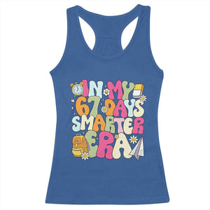 In My 67 Days Smarter Era Racerback Tank Top Cute Retro 6 7 Days of School Six Seven Meme TS02 Royal Blue Print Your Wear
