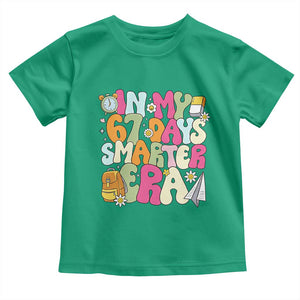 In My 67 Days Smarter Era Toddler T Shirt Cute Retro 6 7 Days of School Six Seven Meme TS02 Irish Green Print Your Wear