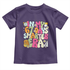 In My 67 Days Smarter Era Toddler T Shirt Cute Retro 6 7 Days of School Six Seven Meme TS02 Purple Print Your Wear