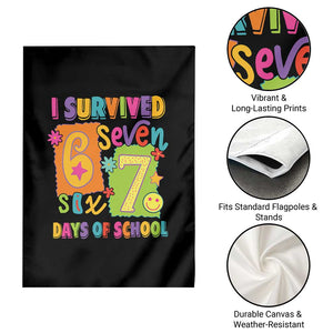I Survived 67 Days of School Garden Flag Funny 6 7 Six Seven Chaos Survivor for Students Teachers TS02 Print Your Wear