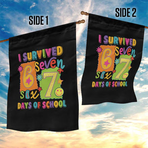 I Survived 67 Days of School Garden Flag Funny 6 7 Six Seven Chaos Survivor for Students Teachers TS02 Print Your Wear