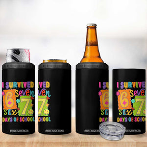 I Survived 67 Days of School 4 in 1 Can Cooler Tumbler Funny 6 7 Six Seven Chaos Survivor for Students Teachers TS02 Print Your Wear