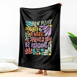 How Many Nights Should You Be Reading 6 7 Throw Blanket Retro Funny 67 Six Seven Meme Book Lover TS02 Print Your Wear