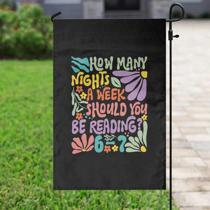 How Many Nights Should You Be Reading 6 7 Garden Flag Retro Funny 67 Six Seven Meme Book Lover TS02 Print Your Wear
