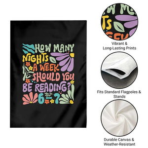 How Many Nights Should You Be Reading 6 7 Garden Flag Retro Funny 67 Six Seven Meme Book Lover TS02 Print Your Wear