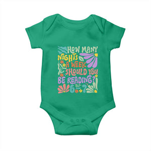 How Many Nights Should You Be Reading 6 7 Baby Onesie Retro Funny 67 Six Seven Meme Book Lover TS02 Irish Green Print Your Wear