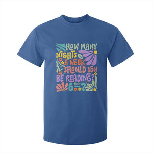 How Many Nights Should You Be Reading 6 7 T Shirt For Kid Retro Funny 67 Six Seven Meme Book Lover TS02 Royal Blue Print Your Wear