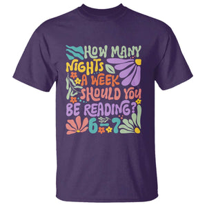 How Many Nights Should You Be Reading 6 7 T Shirt Retro Funny 67 Six Seven Meme Book Lover TS02 Purple Print Your Wear