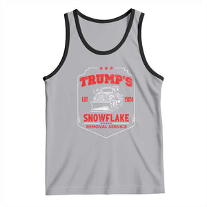 Funny Trump 2024 Tank Top Snowflake Removal Service Humorous Sarcasm TS02 Athletic Heather Black Print Your Wear