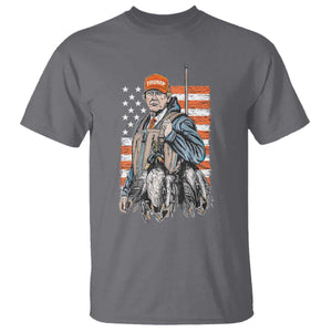 Trump Camo Duck Hunting T Shirt Hello Hunting Season US Flag TS02 Charcoal Print Your Wear