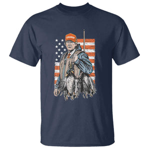 Trump Camo Duck Hunting T Shirt Hello Hunting Season US Flag TS02 Navy Print Your Wear