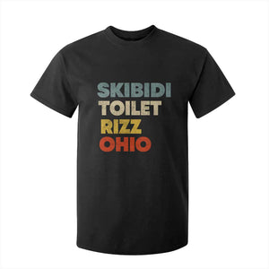 Skibidi Toilet Rizz Ohio T Shirt For Kid Funny Gen Alpha Slang Rizzler Game TS02 Black Print Your Wear