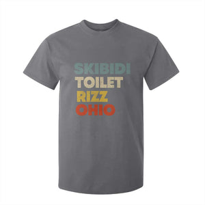 Skibidi Toilet Rizz Ohio T Shirt For Kid Funny Gen Alpha Slang Rizzler Game TS02 Charcoal Print Your Wear