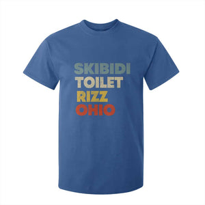 Skibidi Toilet Rizz Ohio T Shirt For Kid Funny Gen Alpha Slang Rizzler Game TS02 Royal Blue Print Your Wear