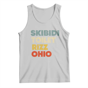 Skibidi Toilet Rizz Ohio Tank Top Funny Gen Alpha Slang Rizzler Game TS02 Ash Print Your Wear