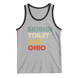 Skibidi Toilet Rizz Ohio Tank Top Funny Gen Alpha Slang Rizzler Game TS02 Athletic Heather Black Print Your Wear