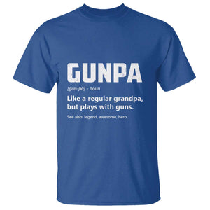 Cool Gun Grandpa Enthusiast T Shirt Funny Gunpa Definition Like A Regular Grandpa But Plays With Guns TS02 Royal Blue Print Your Wear